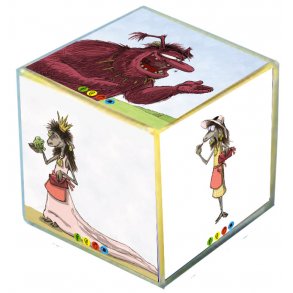 De tre Bukke Bruse og troldekysset, sider til lommeterning