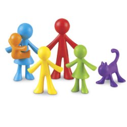 Mig og min familie - gummifigurer 72 stk.