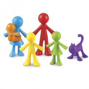 Mig og min familie - gummifigurer 72 stk.