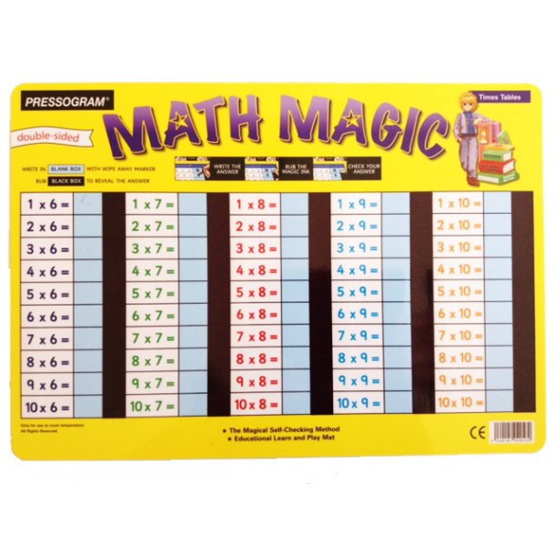 Magisk Pressogram -Gangetabeller ordnet - med pen