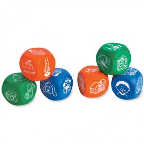 Historiestarter skumterninger med billeder