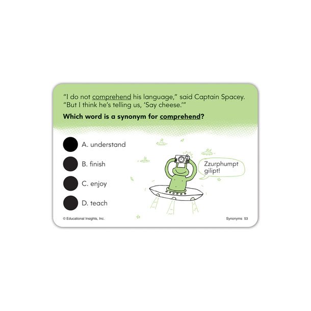 Hot Dots Laugh it Up! Vocabulary Cards - Synonyms