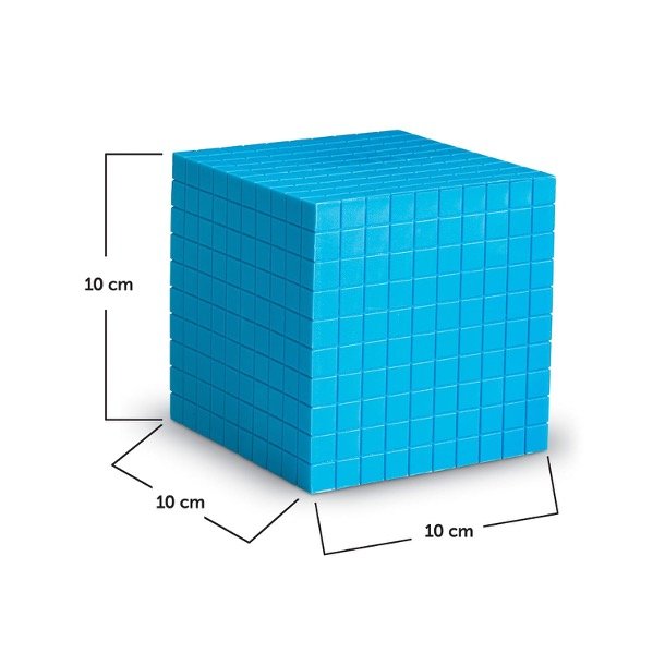 Base 10 materiale - 1 tusind-kube