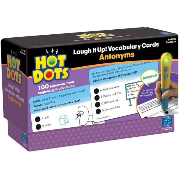Hot Dots Laugh it Up! Vocabulary Cards - Antonymes