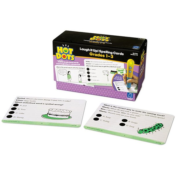 Hot Dots Laugh it Up! Spelling Cards grades 1-3