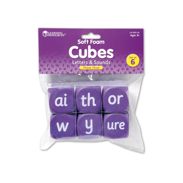 Letters and Sounds Cubes Skumterninger