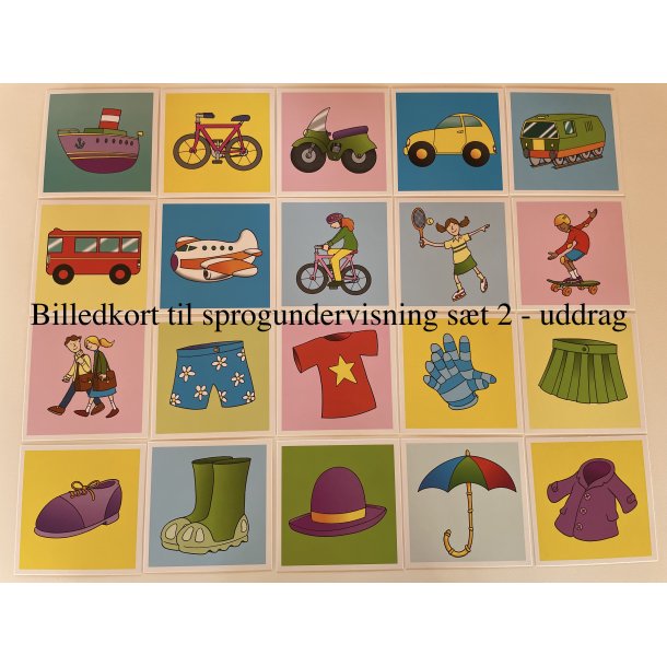 Billedkort til begyndersprogundervisningen - st 1 eller st 2