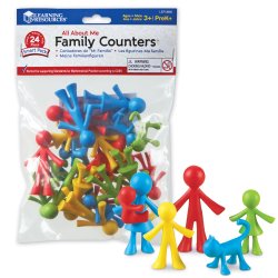 Mig og min familie - gummifigurer 24 stk.