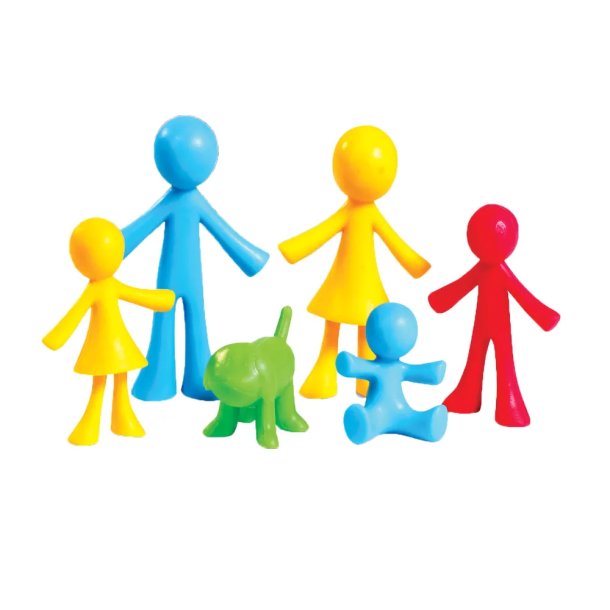 Mig og min familie - gummifigurer 24 stk.