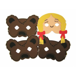 Masker til eventyret om Guldlok og de tre bjrne